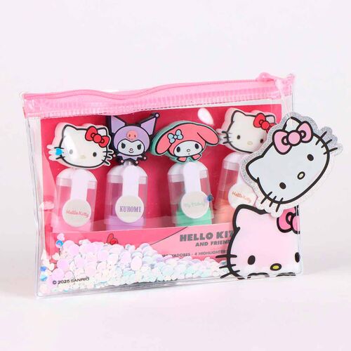 Set 4 subrayadores Hello Kitty surtido