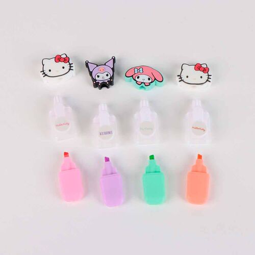 Set 4 subrayadores Hello Kitty surtido