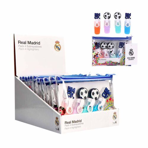 Set 4 subrayadores Real Madrid surtido
