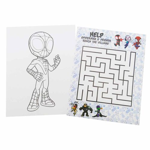 Libro Colorear + Lapices Spidey Marvel