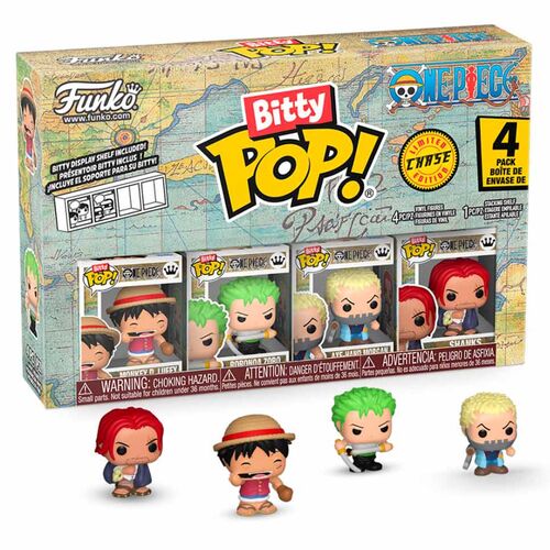 Blister 4 figuras Bitty POP One Piece surtido