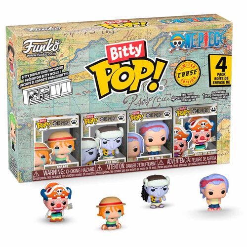 Blister 4 figuras Bitty POP One Piece surtido