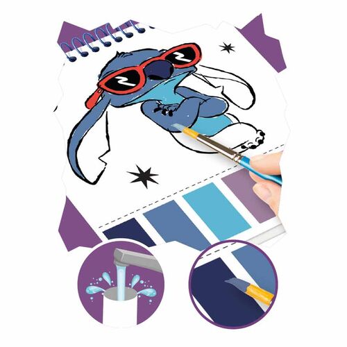 Bloc Dibujo Acuarelas Stitch Disney