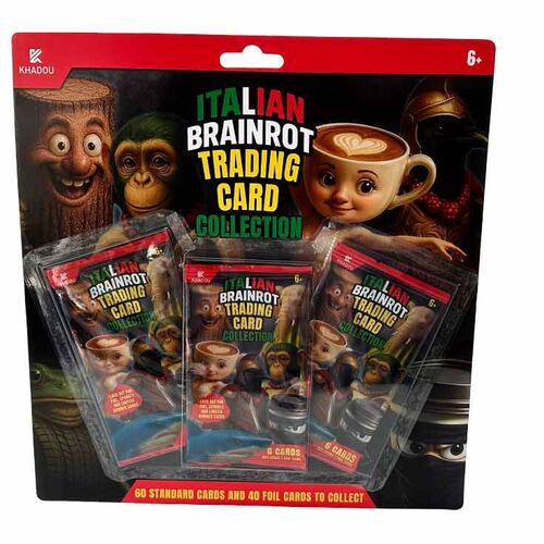 Blister 3 sobres cartas coleccionables Brainrot ingles