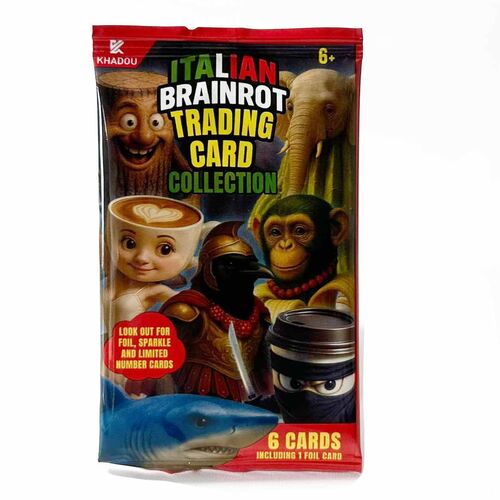 Sobre cartas coleccionables Brainrot ingles surtido