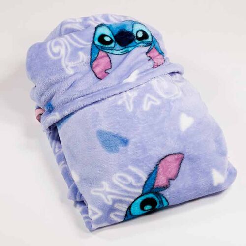 Manta coralina capucha Stitch Disney 120x150cm