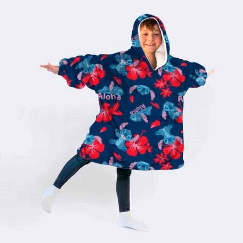 Disney Stitch oversize sweatshirt coat kids coral