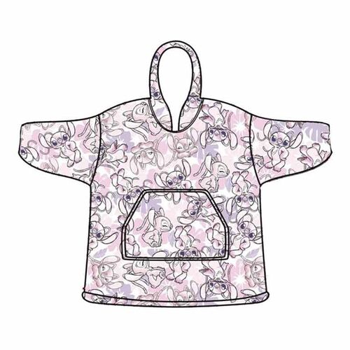 Disney Stitch Angel oversize sweatshirt coat adult coral
