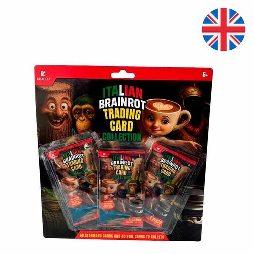 Blister 3 sobres cartas coleccionables Brainrot ingles
