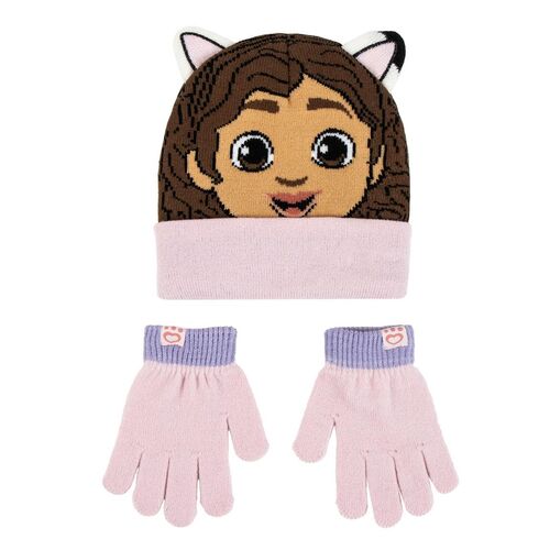 Set gorro y guantes La Casa de Muñecas de Gabby