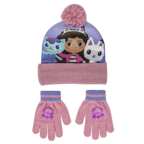 Set gorro y guantes La Casa de Muñecas de Gabby
