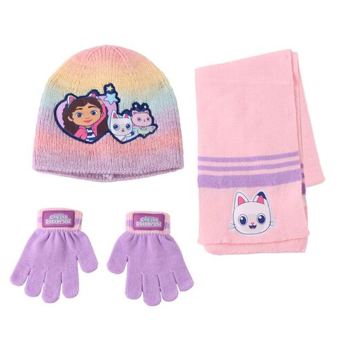 Conjunto gorro guantes braga cuello La Casa de Muñecas de Gabby
