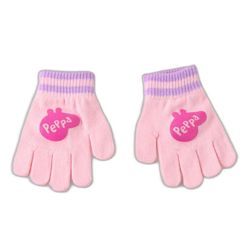 Conjunto gorro guantes braga cuello Peppa Pig