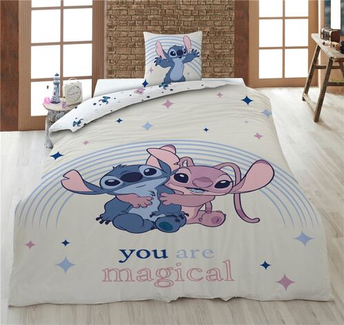 Disney Stitch & Angel policotton duvet cover bed 90cm