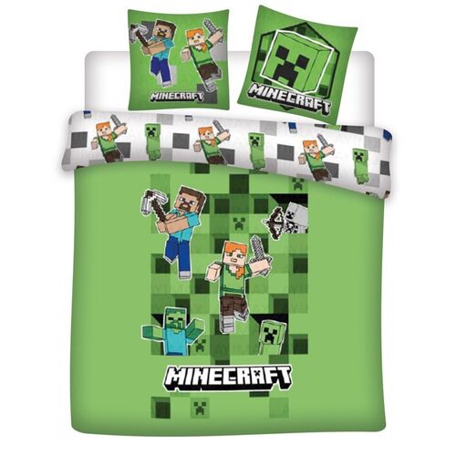 Minecraft policotton duvet cover bed 135cm