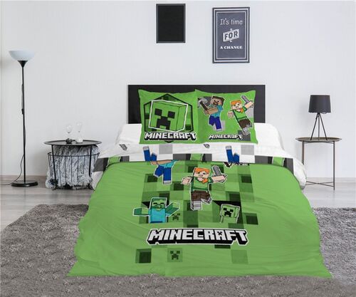 Minecraft policotton duvet cover bed 135cm