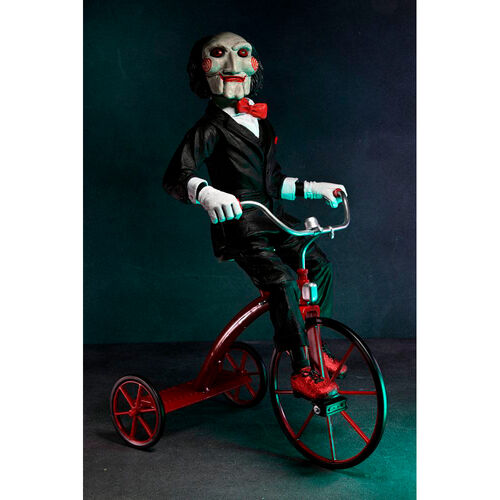 Figura Billy the Puppet Triciclo Saw con sonido 33cm