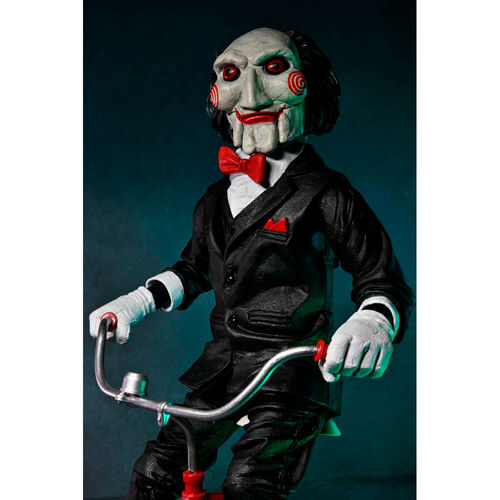Figura Billy the Puppet Triciclo Saw con sonido 33cm