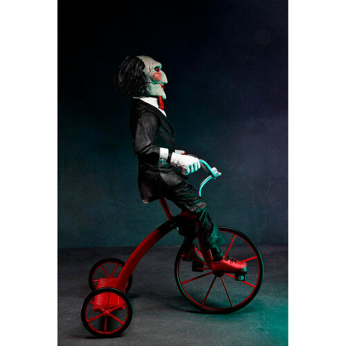 Figura Billy the Puppet Triciclo Saw con sonido 33cm