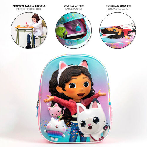 Mochila 3D La Casa de Muñecas de aaby 31cm