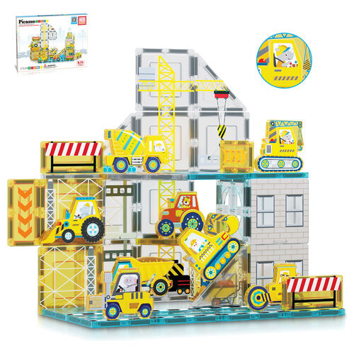 Magnetic blocks + 8 vehicles