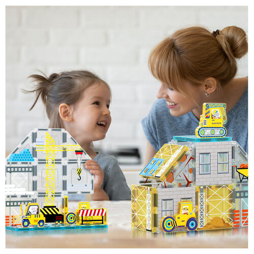 Magnetic blocks + 8 vehicles