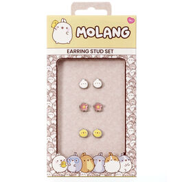Molang set 3 pairs of earrings