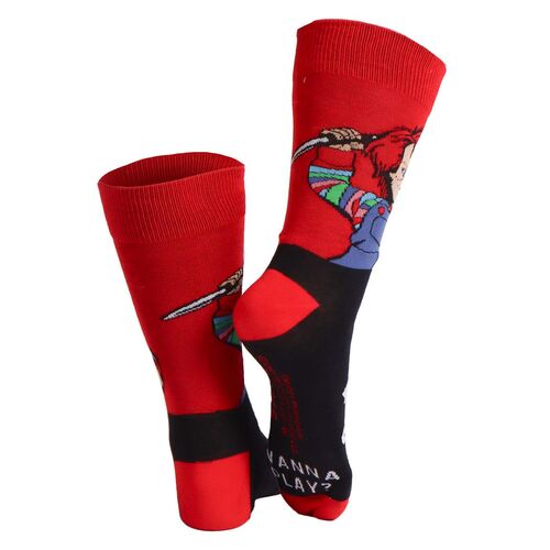Chucky adult socks
