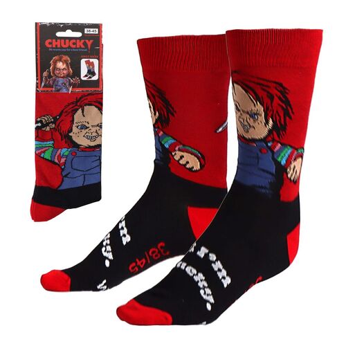 Chucky adult socks