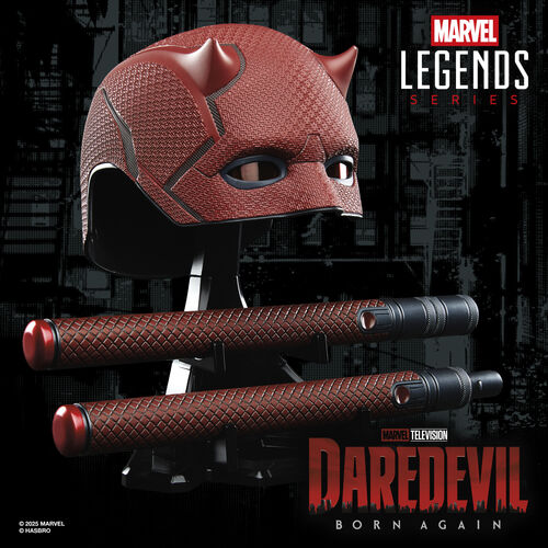 Replica Mascara + Baston de combate Born Again Daredevil Marvel Legends Series