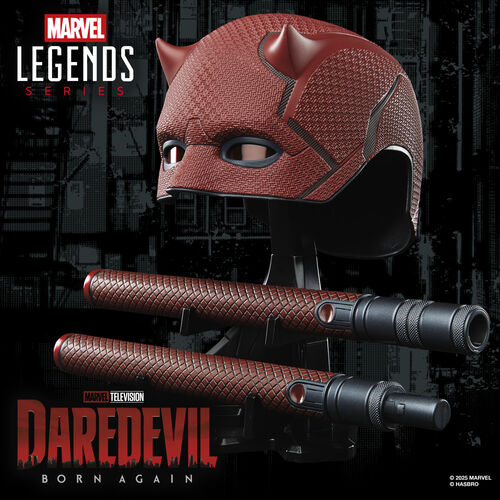 Replica Mascara + Baston de combate Born Again Daredevil Marvel Legends Series
