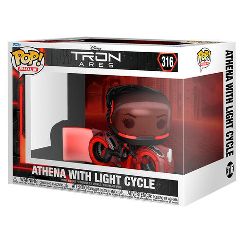 POP figure Rides Disney Tron Ares Athena with Light Cycle