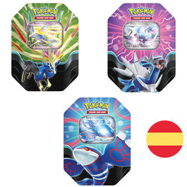 Spanish Pokemon assorted Collectible card game tin