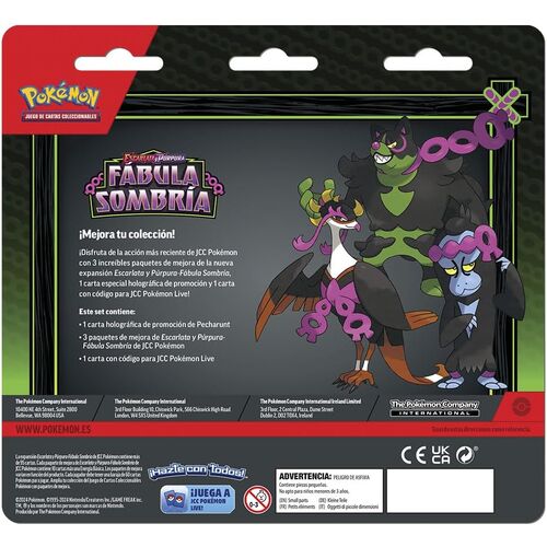 Blister cartas Fabula Sombria Escarlata y Pupura Pokemon español