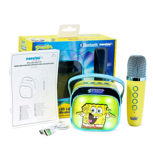 SpongeBob LED Karaoke Speaker and Microphone
