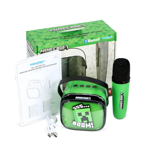 Minecraft LED Karaoke Speaker and Microphone