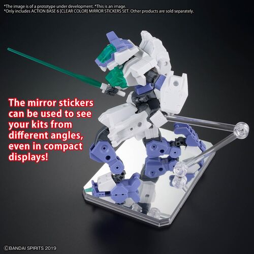 Display Stand Action Base 6 Clear with Mirror Stickers