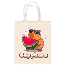 Capybara Watermelon shopping bag