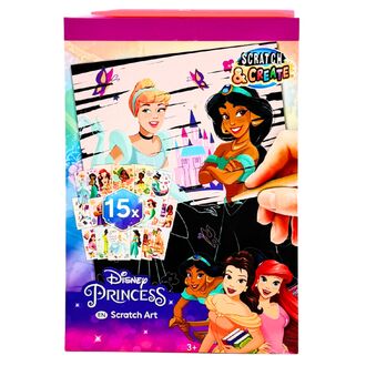 Set papeleria Scratch Art Princesas Disney
