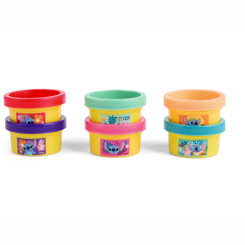 Disney Stitch pack 6 mini pots of modelling clay