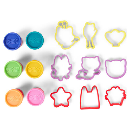 Blister 6 mini botes plastilina + moldes La Casa de Muñecas de Gabby