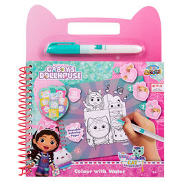 Libro magico pinta con agua La Casa de Muñecas de Gabby