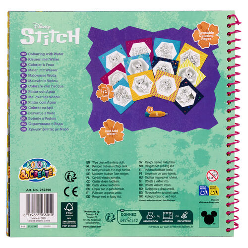 Disney Stitch Magic water painting book