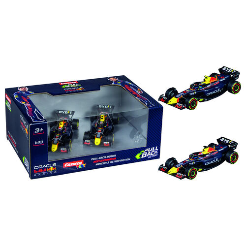 Blister 2 coches F1 Red Bull Double Action pull back