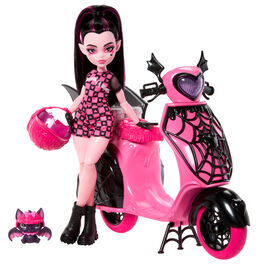 Monster High Draculaura + Scooter doll