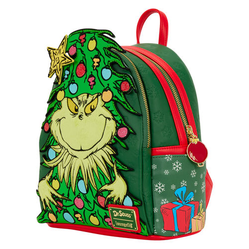 Mochila Dr. Seuss Holiday El Grinch Loungefly 26cm