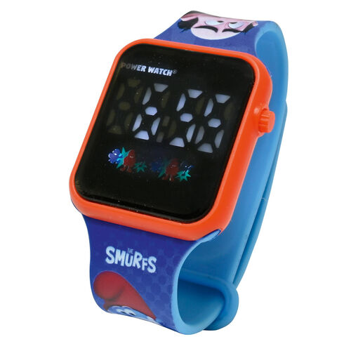 Reloj Digital LED Pitufos
