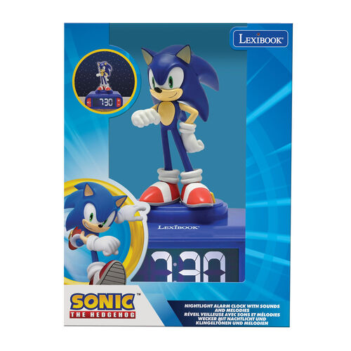 Reloj Despertador Luz Nocturna 3D Sonic the Hedgehog