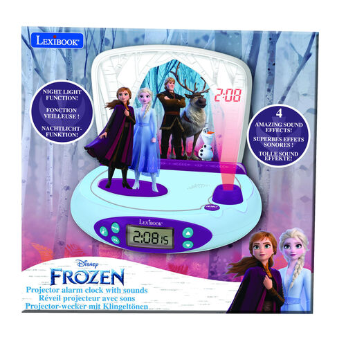 Reloj Despertador Proyector 3D Frozen Disney