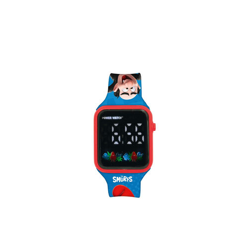 Reloj Digital LED Pitufos